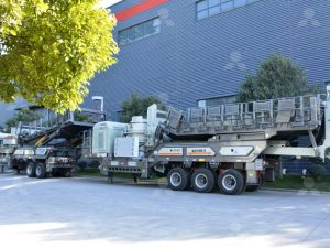 Línea de trituración móvil de adoquines de 200 t/h en Sichuan, China